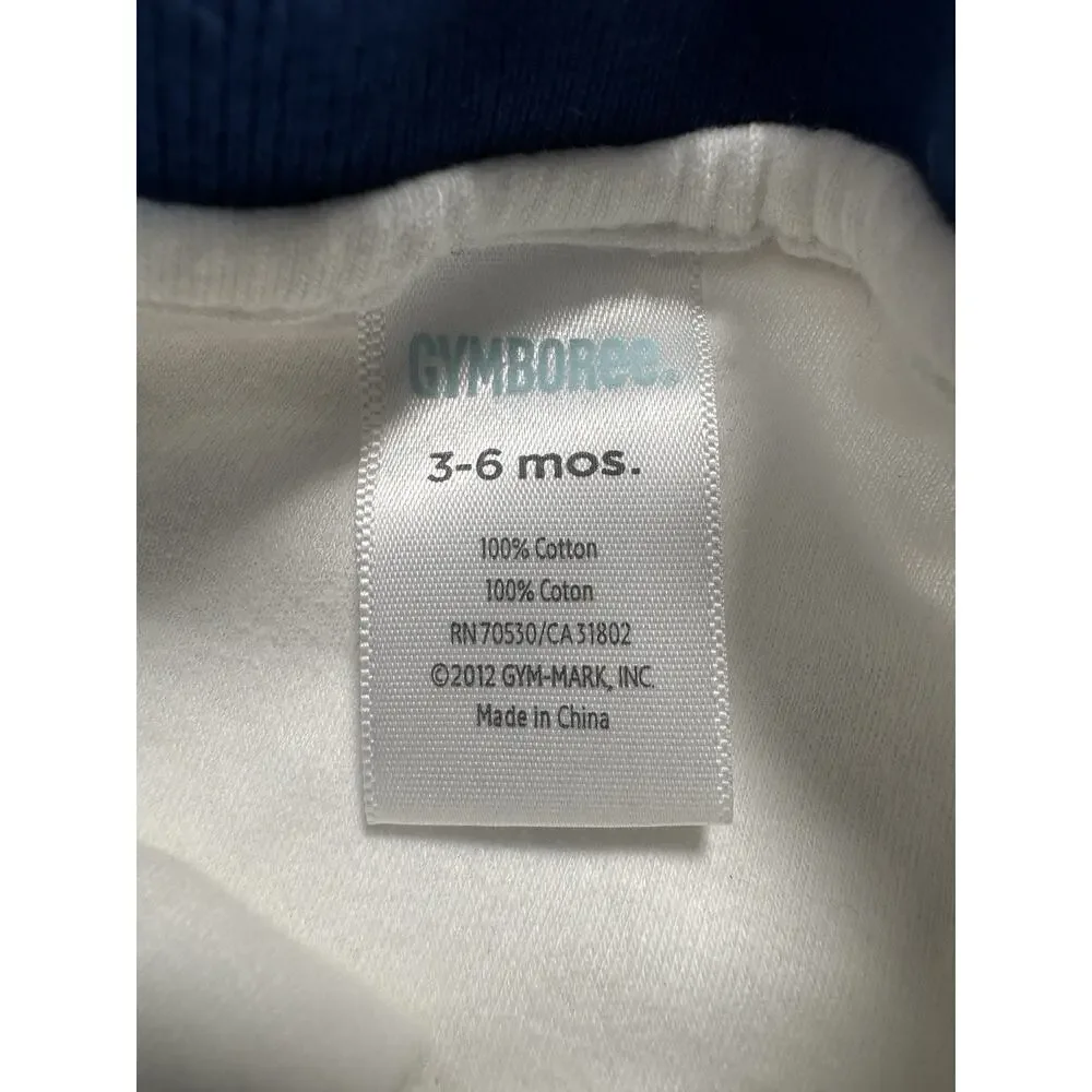 Gymboree Baby Boys Polo Bodysuit 3-6 Months White Long Sleeve Cotton Collared